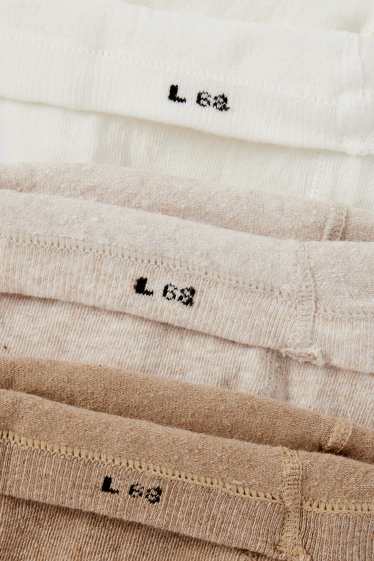 Baby Mädchen - Multipack 3er - Baby-Strumpfhose - gerippt - cremeweiß