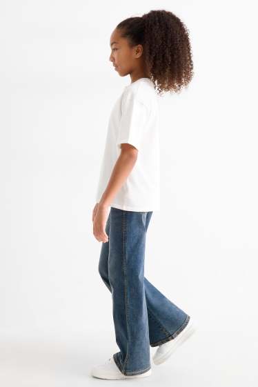 Dzieci dziewczynki - Wide leg jeggings - dżins-niebieski