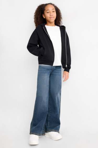 Dzieci dziewczynki - Wide leg jeggings - dżins-niebieski