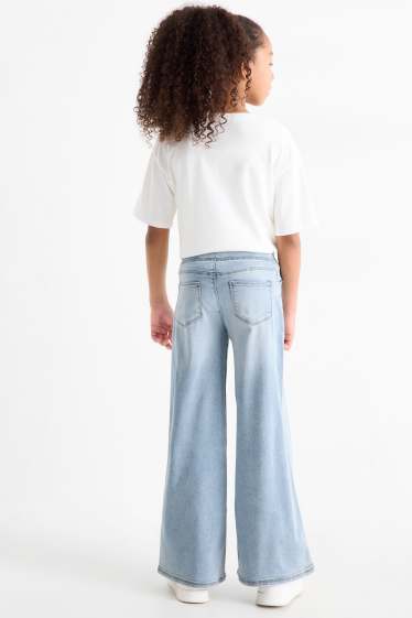 Enfants filles - Wide leg jeggings - jean bleu clair