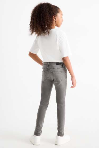 Kinder Mädchen - Skinny Jeans - Thermojeans - jeansgrau