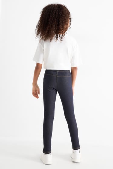 Nena - Paquet de 2 - leggings tèrmics - estil de texans - texà blau fosc