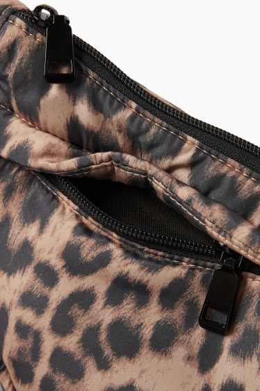 Dona - Bandolera - estampat de lleopard - negre/beix