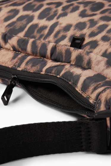 Dona - Bandolera - estampat de lleopard - negre/beix