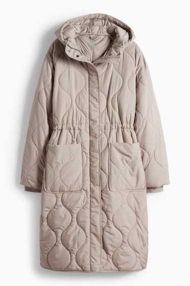 Dona - Abric embuatat amb caputxa - beix