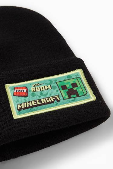 Enfants garçons - Bonnet en maille - noir