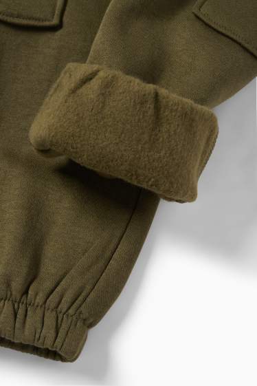 Kinderen: jongens - Set van 2 - cargojoggingbroek - donkergroen