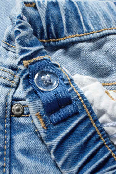 Kinderen: meisjes - Bloem - wide leg jeans - LYCRA® - jeanslichtblauw