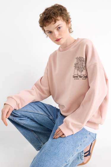 Damen - Sweatshirt - Vincent van Gogh - rosa