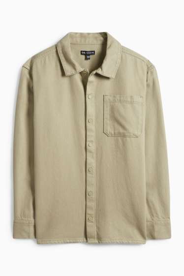Děti - chlapci - Košilová bunda - khaki