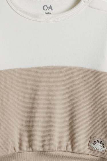 Bebeluși - băieți - Multipack 3 buc. - Dino - bluză de molton bebeluși - albastru închis