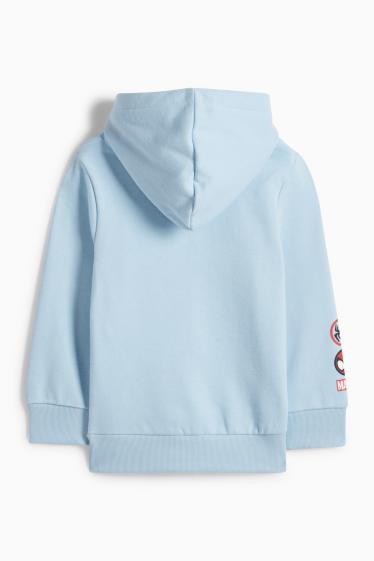 Děti - chlapci - Spidey a jeho úžasní přátelé - mikina s kapucí - světle modrá