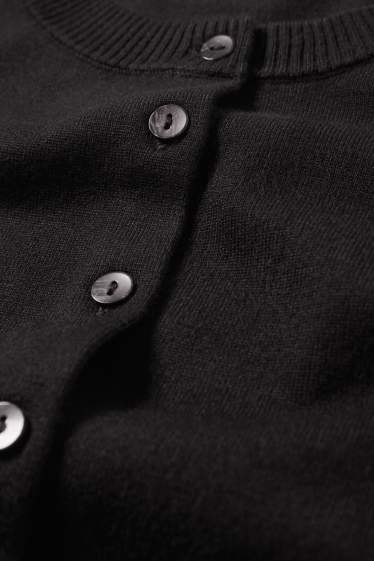 Femei - Cardigan tricotat - negru