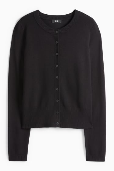 Femei - Cardigan tricotat - negru