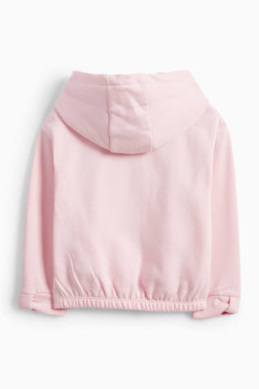 Enfants filles - Papillon - sweat à capuche - effet brillant - rose