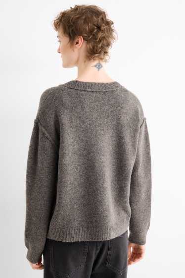 Femmes - Gilet de maille - gris chiné