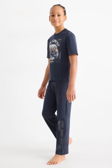 Nen - Videojocs New York - pijama - 2 peces - blau fosc