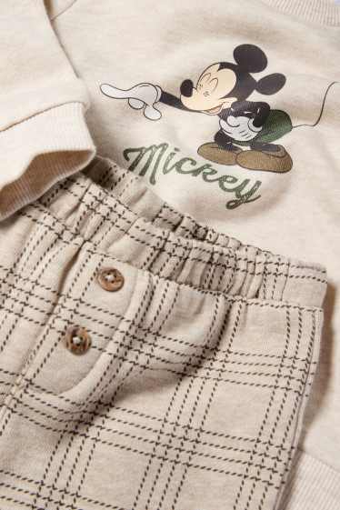 Baby Jungen - Micky Maus - Baby-Outfit - 2 teilig - hellbeige