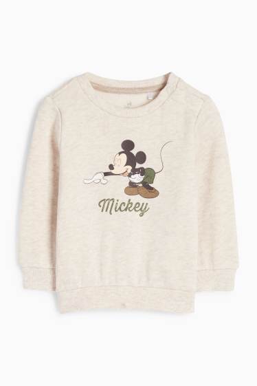 Baby Jungen - Micky Maus - Baby-Outfit - 2 teilig - hellbeige