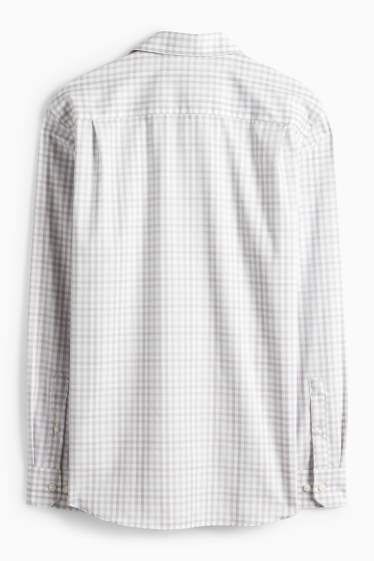 Home - Camisa formal - regular fit - Kent - no requereix planxada - quadres - blanc trencat