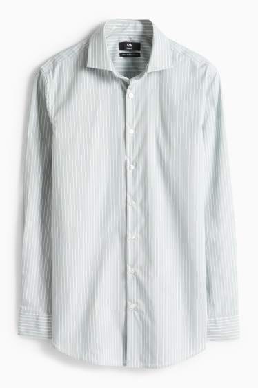 Men - Business shirt - slim fit - kent collar - easy-iron - striped - light green