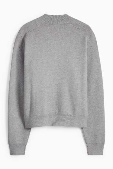 Dames - Vest - licht grijs-mix