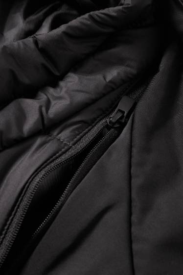 Men - Coat - lined - water-repellent - black