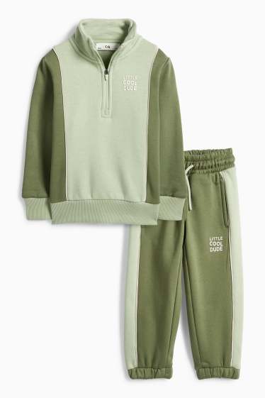 Enfants garçons - Ensemble - sweat et pantalon de jogging - deux pièces - vert clair