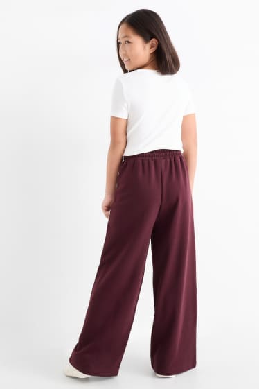 Nena - New York - pantalons de xandall - brodat anglès - bordeus