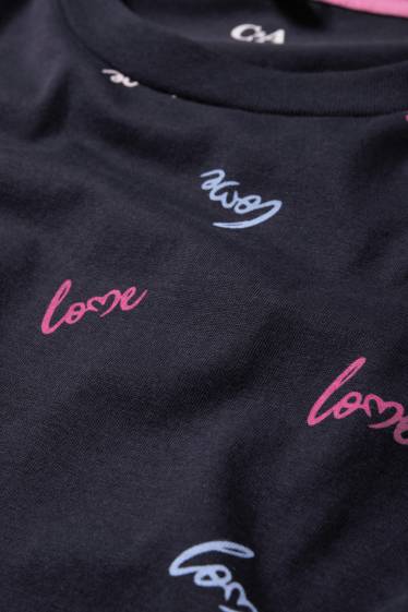 Femmes - Pyjama - à motif - bleu foncé