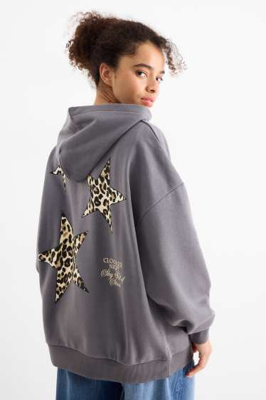 Donna - Felpa con cappuccio - grigio scuro