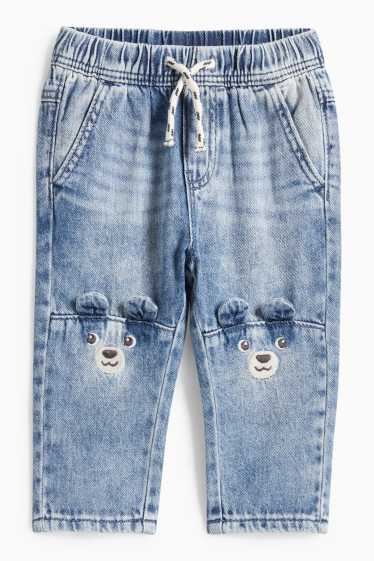 Baby: jongens - Beertje - babyspijkerbroek - jeanslichtblauw