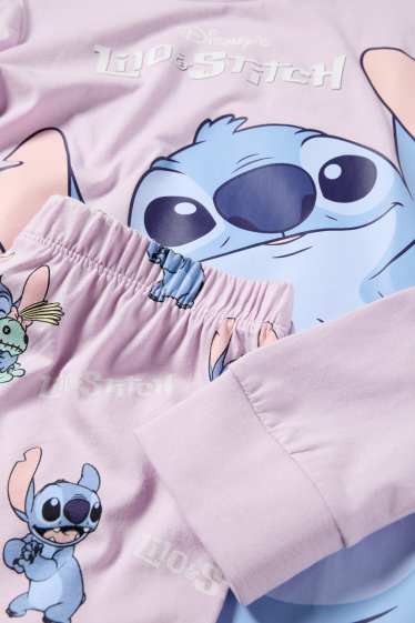 Děti - dívky - Lilo & Stitch - pyžamo - 2dílné - růžová