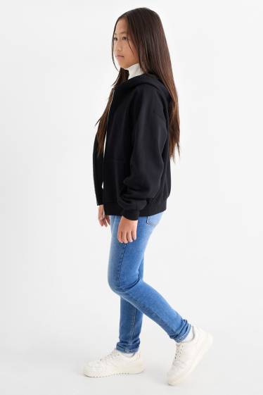 Children Girls - Skinny jeans - thermal jeans - blue denim