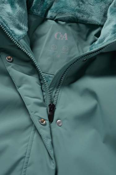 Damen - Jacke mit Kapuze - gefüttert - wasserabweisend - grün