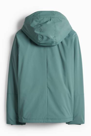 Damen - Jacke mit Kapuze - gefüttert - wasserabweisend - grün