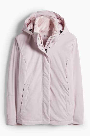 Women - Jacket with hood - lined - water-repellent - rose