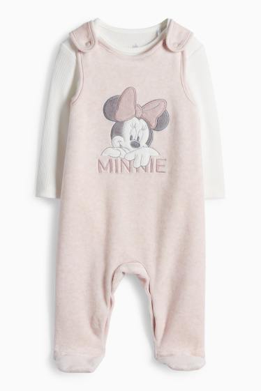 Baby Mädchen - Minnie Maus - Strampler-Set - 2 teilig - rosa