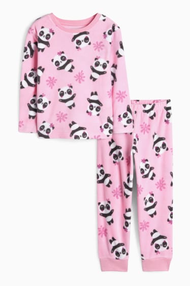 Nena - Panda - pijama d’hivern - 2 peces - rosa