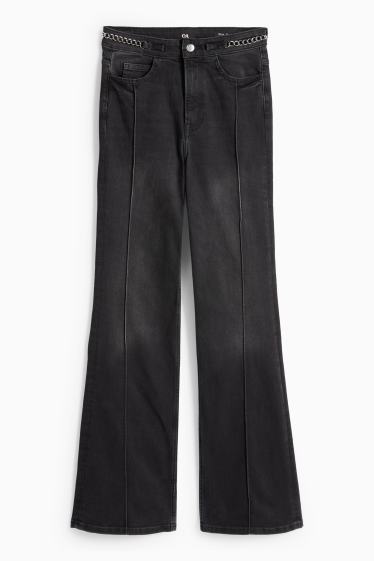 Dames - Denim - jeansdonkergrijs