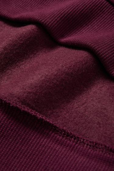 Pánské - Vánoční mikina - Snoopy - tmavočervená