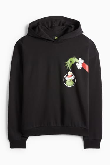 Herren - Weihnachts-Oversized-Hoodie - Der Grinch - schwarz