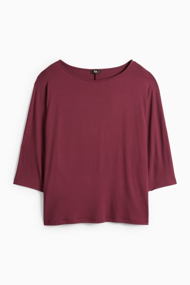 Dámské - Tričko s dlouhým rukávem - bordeaux