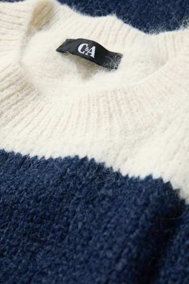 Dámské - Svetr - tmavomodrá / krémově bílá