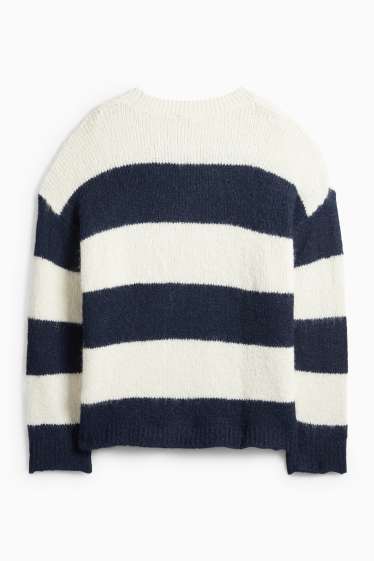 Dámské - Svetr - tmavomodrá / krémově bílá