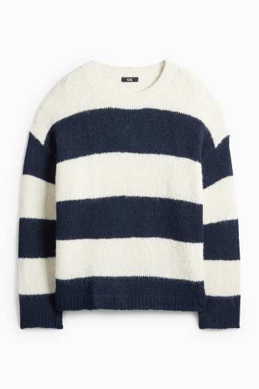 Dámské - Svetr - tmavomodrá / krémově bílá