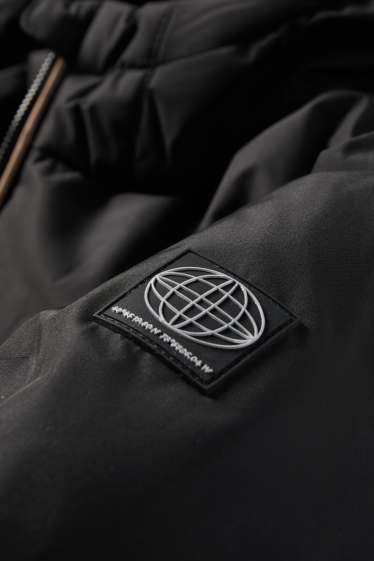 Enfants garçons - Doudoune à capuche - finition déperlante - marron