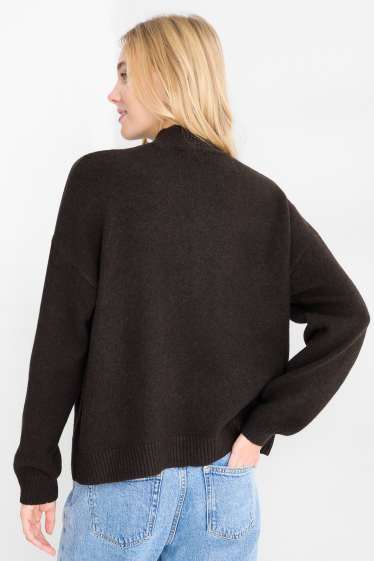 Dámské - Svetr - tmavohnědá