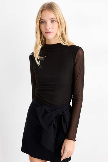 Dames - Body - mesh - zwart