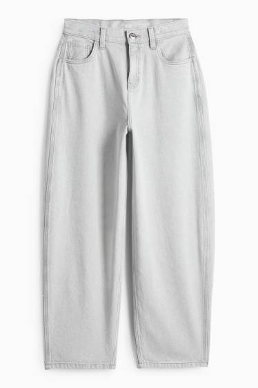 Děti - dívky - Relaxed jeans - džíny - světle šedé